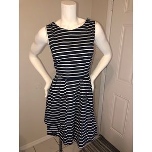 Say What Navy Blue Striped Dress